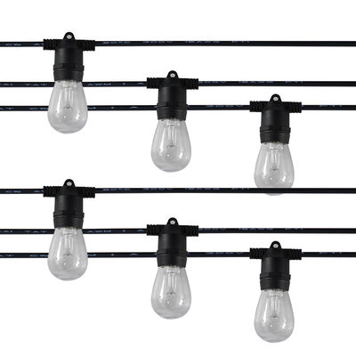 25FT 50FT 100FT G40 Globe LED 스트링 라이트 야외 웨딩 파티를위한 Patio 램프 케이블 코드