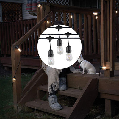 25FT 50FT 100FT G40 Globe LED 스트링 라이트 야외 웨딩 파티를위한 Patio 램프 케이블 코드