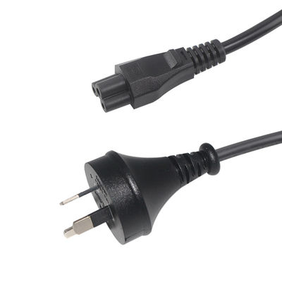 SAA 인증 AU 3P에서 IEC C5 전원 케이블 2.5A 250V, 0.75mm2 H05VV-F 노트북/프린터 (3ft-15ft)