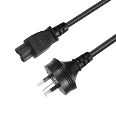 SAA 인증 AU 3P에서 IEC C5 전원 케이블 2.5A 250V, 0.75mm2 H05VV-F 노트북/프린터 (3ft-15ft)