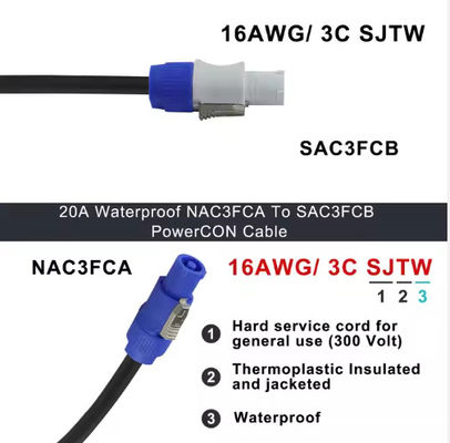 15A 250V 난연성 PowerCON 호환 산업용 전원 공급 장치