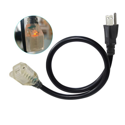 NEMA 5-15P to 5-15R 18AWG 전원 코드 블랙 1.8M SVT SJT