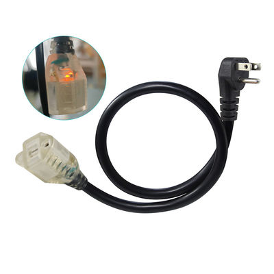 NEMA 5-15P to 5-15R 18AWG 전원 코드 블랙 1.8M SVT SJT