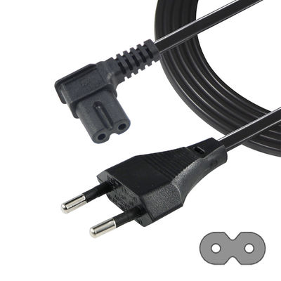 EU 2Pin에서 각 C7 전원 케이블 노트북/모니터/TV VDE 승인 된 단열 재료 PVC/고무