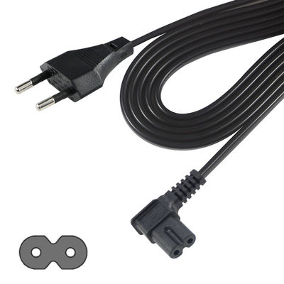 EU 2Pin에서 각 C7 전원 케이블 노트북/모니터/TV VDE 승인 된 단열 재료 PVC/고무