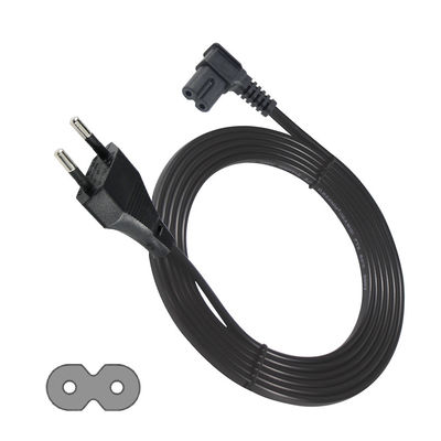 EU 2Pin에서 각 C7 전원 케이블 노트북/모니터/TV VDE 승인 된 단열 재료 PVC/고무