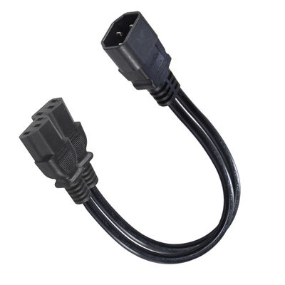 16AWG 중량 C14 ~ 2xC13 서버 / 산업 장비용 전원 케이블 300V 10A ROHS 인증 3 톱 플러그