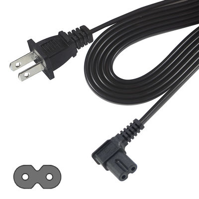 안전 내구성 우측 각 US 2 핀에서 C7 전원 케이블 125V 10A 1.5M의 가정 / 사무 전자 장치