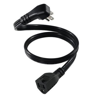 14 AWG SPT-3 평면 유선 전원 케이블 NEMA 5-15P ~ 5-15R 직선 블레이드 플러그 15A 125V 산업 / 가정용 유연 케이블
