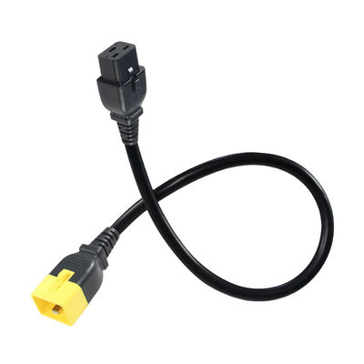 16AWG 와이어와 함께 서버 래크/외장 기계에 대한 C19-C20 확장 전력 케이블 16A 250V 잠금