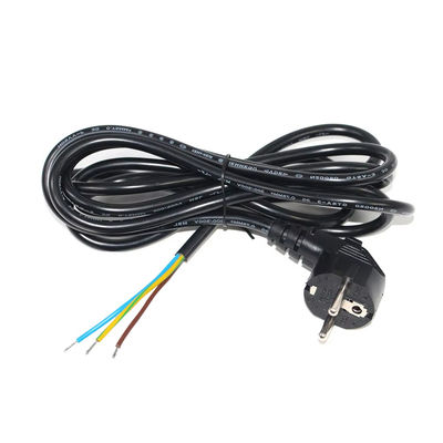 EU 플러그 오픈 와이어 끝 전원 케이블 10A 250V 맨 구리