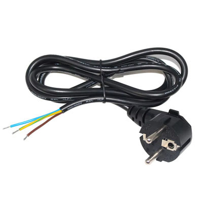 EU 플러그 오픈 와이어 끝 전원 케이블 10A 250V 맨 구리