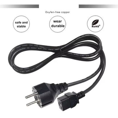 1.2M 중부용 EU ~ C19 전원 케이블 서버 / 데이터 센터 사용용 산업용 10A 250V CE RoHS 인증