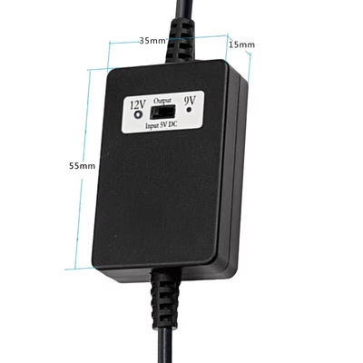 USB A 마일에서 DC5.5 * 2.1mm 전압 스텝 업 케이블 5V에서 9V/12V 변환기 과부하 보호 장치에 대한 전원 공급 장치