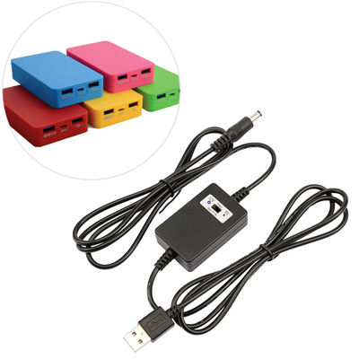 USB A 마일에서 DC5.5 * 2.1mm 전압 스텝 업 케이블 5V에서 9V/12V 변환기 과부하 보호 장치에 대한 전원 공급 장치