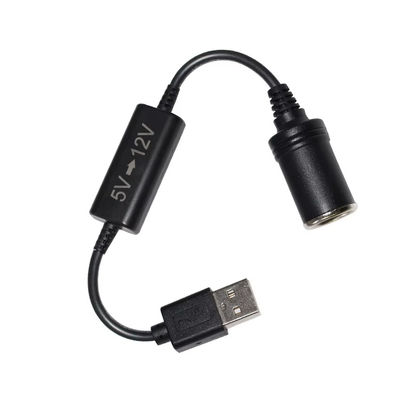 5V ~ 12V USB 자동차 어댑터 케이블 스텝 업 변환 케이블 담배 라이터 소켓, 전화 GPS 대시 캠, 24W 안전한 충전