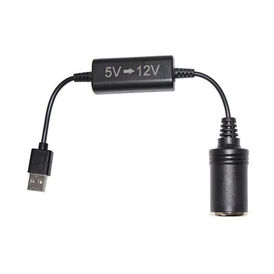 5V ~ 12V USB 자동차 어댑터 케이블 스텝 업 변환 케이블 담배 라이터 소켓, 전화 GPS 대시 캠, 24W 안전한 충전