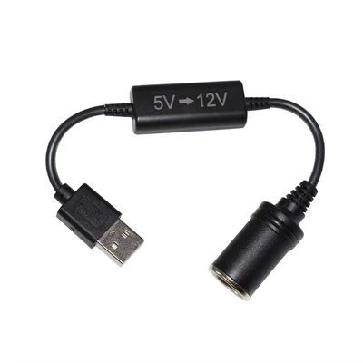 5V ~ 12V USB 자동차 어댑터 케이블 스텝 업 변환 케이블 담배 라이터 소켓, 전화 GPS 대시 캠, 24W 안전한 충전