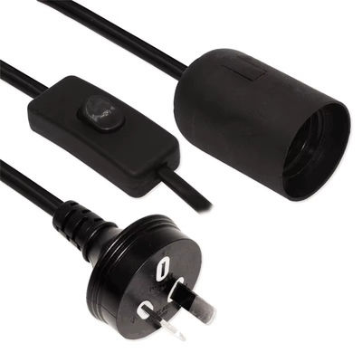 AU 플러그 to E27 램프 소켓 컨버터, 303 스위치 포함, 250V 10A