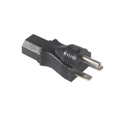 산업용 등급 NEMA 5-15P에서 IEC 320 C13 서버 랙/데이터 센터용 전원 어댑터 플러그 125V 15A 고전류 및 방화구 (UL 표준을 준수)