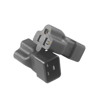 NEMA 5-15R에서 IEC 320 C20 변환기 플러그 어댑터 데이터 센터/산업용, 250V 15A 내구성 전원 커넥터