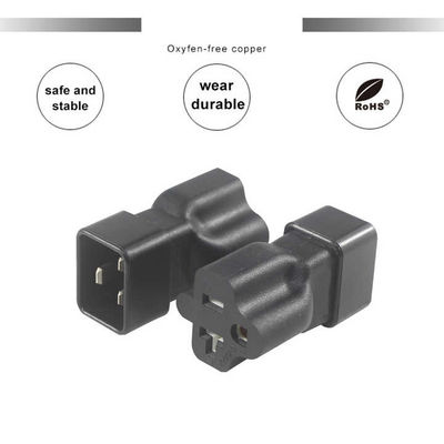 NEMA 5-15R에서 IEC 320 C20 변환기 플러그 어댑터 데이터 센터/산업용, 250V 15A 내구성 전원 커넥터