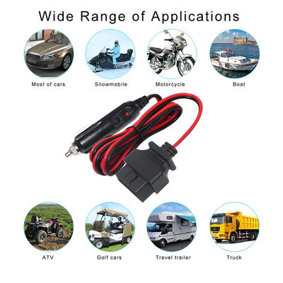 범용 차량 시가 라이터 to OBD2 케이블 12V-24V 16ft