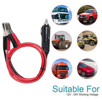 12V/24V 시가 라이터 to 배터리 클립 어댑터 케이블 15A
