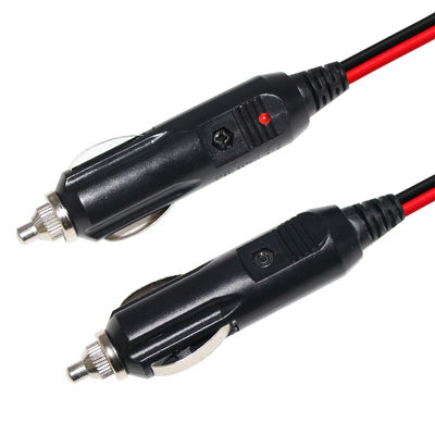 차량 전원 공급용 12V 중량 남성에서 남성 자동차 충전 케이블 16AWG 빠른 충전 및 과부하 보호 (검은)
