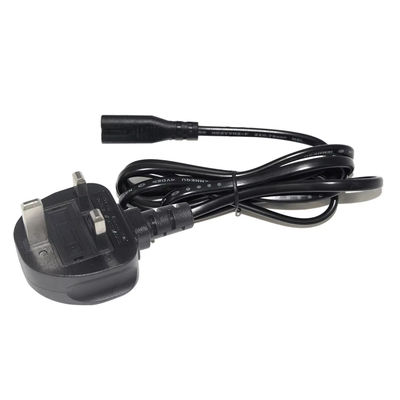 영국에서 C7 전원 케이블 1.5M 250V 2.5A 18AWG 닌텐도 스위치 / 스피커 / 노트북 전원 공급 어댑터용 유연한 PVC