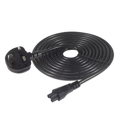 안전 인증을 받은 250V 5A UK에서 C5 전원 케이블 노트북 및 모니터 홈 오피스 18AWG 1.2M 얽매이지 않는 유연 케이블
