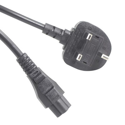 안전 인증을 받은 250V 5A UK에서 C5 전원 케이블 노트북 및 모니터 홈 오피스 18AWG 1.2M 얽매이지 않는 유연 케이블