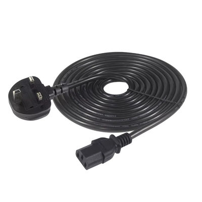 영국에서 C13 전원 케이블 1.2M 250V 13A 16AWG 서버/의료 장비/데이터 센터 PDU용 중량 케이블 (CE/BS1363/RoHS)