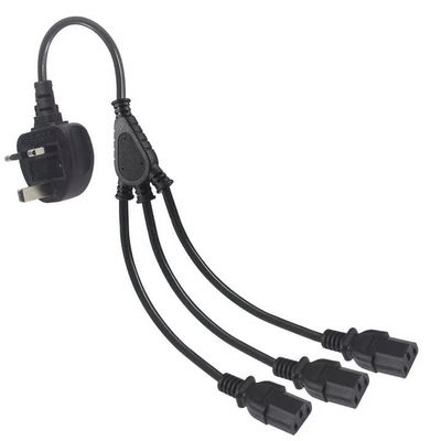 영국 플러그 투 멀티 C13 전원 케이블 1.8M 250V 13A 16AWG PDU 케이블 서버 랙/UPS/데이터 센터 (BS1363/IEC 60320/RoHS)