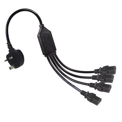 영국 플러그 투 멀티 C13 전원 케이블 1.8M 250V 13A 16AWG PDU 케이블 서버 랙/UPS/데이터 센터 (BS1363/IEC 60320/RoHS)
