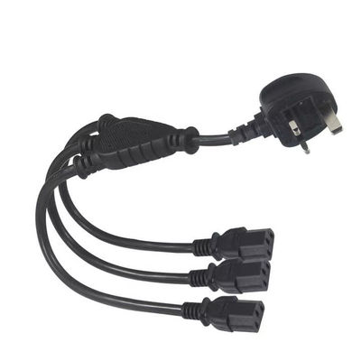 영국 플러그 투 멀티 C13 전원 케이블 1.8M 250V 13A 16AWG PDU 케이블 서버 랙/UPS/데이터 센터 (BS1363/IEC 60320/RoHS)