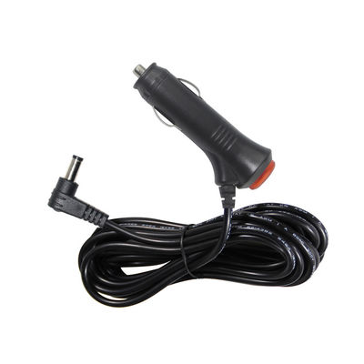 켜고 끄는 스위치와 함께 12V/24V 각형 자동차 충전기 - 자동차 전자제품 및 USB 장치 충전용으로 90도 DC 전원 케이블