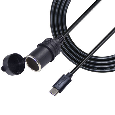 12V 24V 듀얼 입력 USB-C 자동차 충전 장치 어댑터 변환기 QC3.0 빠른 충전 및 안전 보호