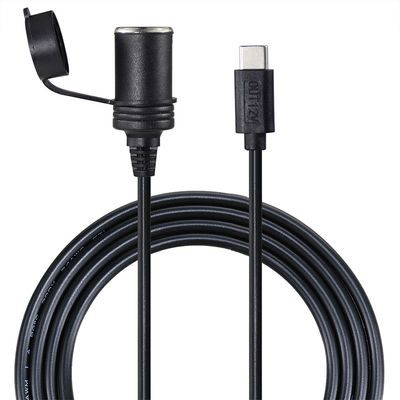 12V 24V 듀얼 입력 USB-C 자동차 충전 장치 어댑터 변환기 QC3.0 빠른 충전 및 안전 보호