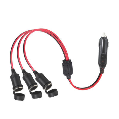 12V/24V 차량 충전기 전원 확장을 위한 스위치와 함께 트리플 소켓 자동차 담배 라이트어 스플리터 어댑터