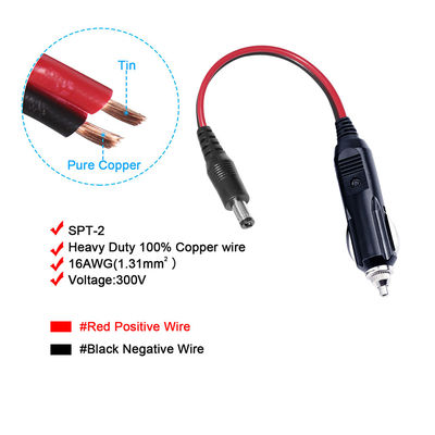 대시 캠, 라우터, 쿨러 및 DIY 장치를 위한 12V 차량 시가 라이터 플러그 - DC 커넥터 전원 케이블