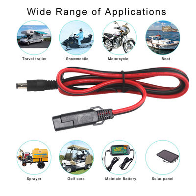 12V 태양광 패널 배터리 팩 오토바이 및 DIY 전자 제품용 SAE-DC 플러그 전원 어댑터 케이블