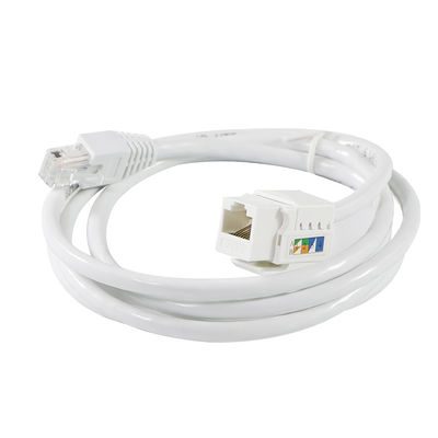 도구 없는 Cat6 RJ45 키스톤 인라인 커플러 여성에서 여성 에테르넷 패치 패널 또는 벽판 8P8C LAN 네트워크 어댑터