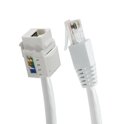 도구 없는 Cat6 RJ45 키스톤 인라인 커플러 여성에서 여성 에테르넷 패치 패널 또는 벽판 8P8C LAN 네트워크 어댑터