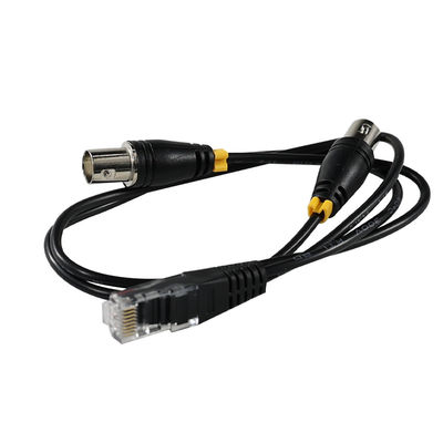 RJ45/RJ48 T1/E1 인터페이스 신호 전송 코아시얼 변환기 스플리터A를 위한 남성에서 이중 BNC 여성 어댑터 케이블