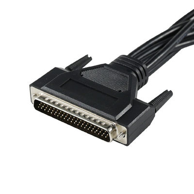 산업용 시리얼 통신용 DB-62 수컷 to 7x DB-9 수컷 브레이크아웃 케이블, RS232/RS485 분배기 - 1.2m 블랙