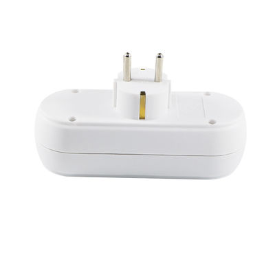 European 3-Way Power Plug Adapter with 3 AC Outlets 250V 10A Compact Conversion Plug for Home and Travel Use