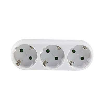 유럽 3면 전원 플러그 어댑터 250V 10A 3개의 AC 소재