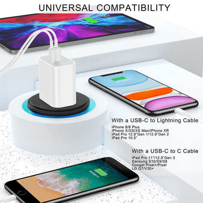 US 2핀 18W 듀얼 USB 벽 충전기 – Type-C & USB-A 스마트폰, 태블릿, 카메라용 고속 충전 전원 어댑터