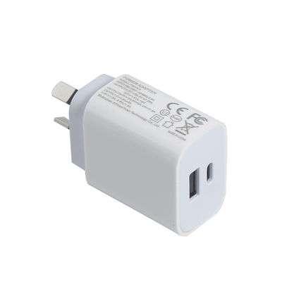 AU 2핀 20W 듀얼 포트 벽 충전기 – USB-C & USB-A 고속 충전 어댑터 (휴대폰, 태블릿, 카메라, 여행용)